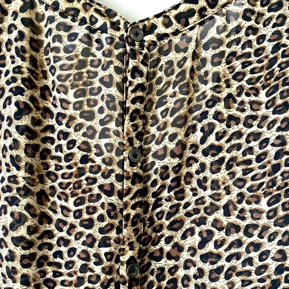 DANIEL RAINN | Leopard Print Button Back Blouse Size 3X - Picture 8 of 11